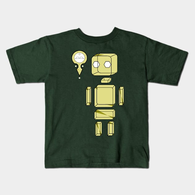 Gold Geometric Buddy Kids T-Shirt by Eksinxx